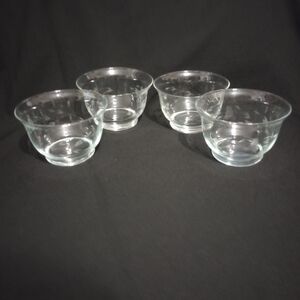 Princess House Crystal Heritage Pattern Etched Revere Bowls-- Set of 4
